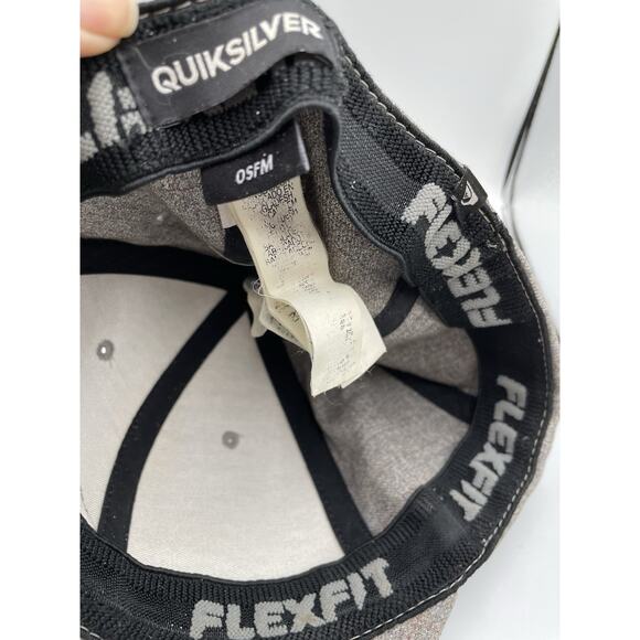 Quicksilver Hat Flex Fit One Size Fits All Gray Embroidered Logo - Picture 6 of 6